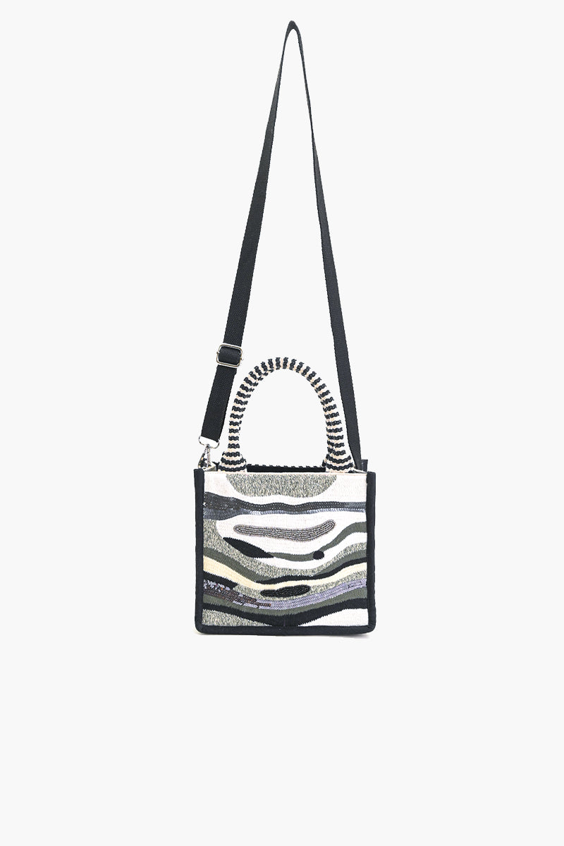 Charcoal Chic Evening Mini Tote Bag