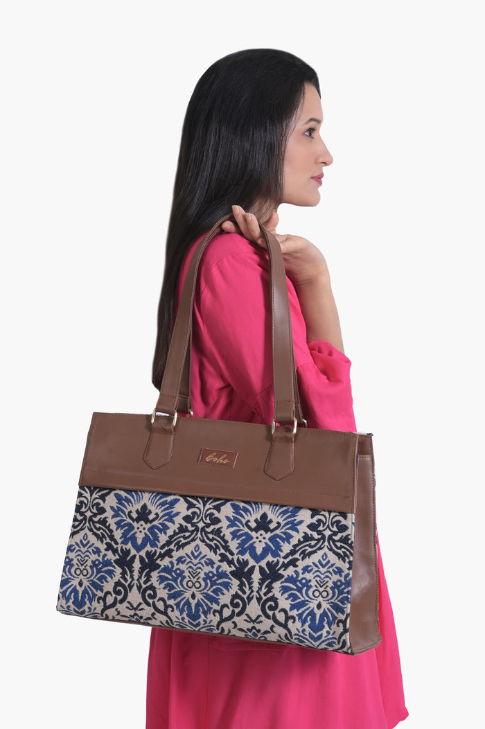 The Chevron Scholar Laptop Tote