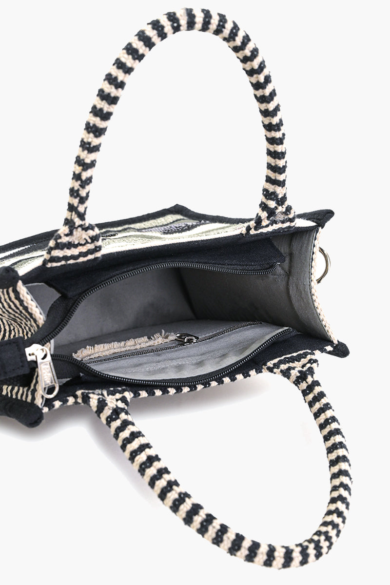 Charcoal Chic Evening Mini Tote Bag