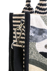 Charcoal Chic Evening Mini Tote Bag