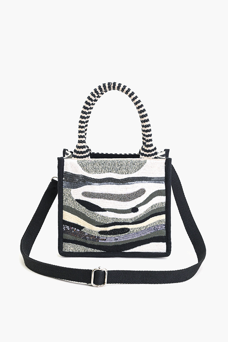 Charcoal Chic Evening Mini Tote Bag
