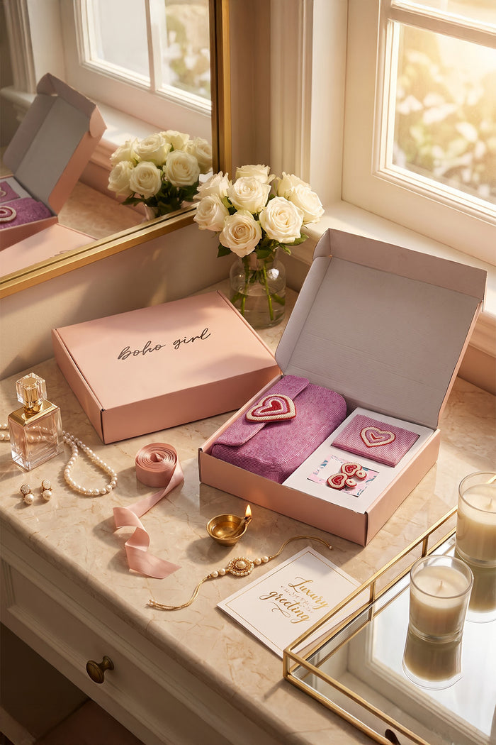 Pink Heart Gift Set