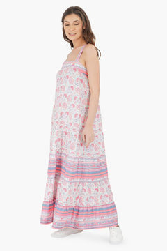 Sugar Coral Floral Maxi Dress