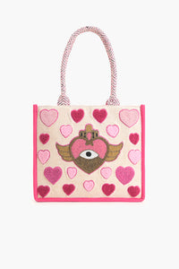 Heartfelt Rose Wings Tote Bag