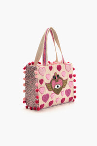 Heartfelt Rose Wings Mini Tote Bag
