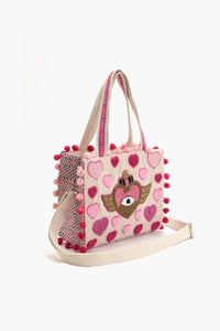 Heartfelt Rose Wings Mini Tote Bag