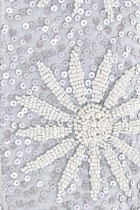 Daisy Delight Beaded Clutch