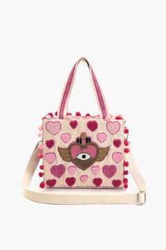 Heartfelt Rose Wings Mini Tote Bag