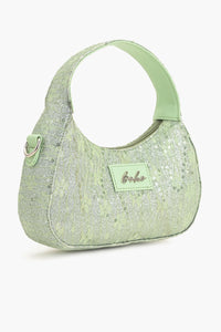 Vegan Leather Bag Moonlit Lace Handbag - Green