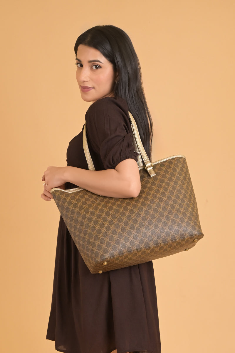 Executive Edge Tote Bag - Dark Brown
