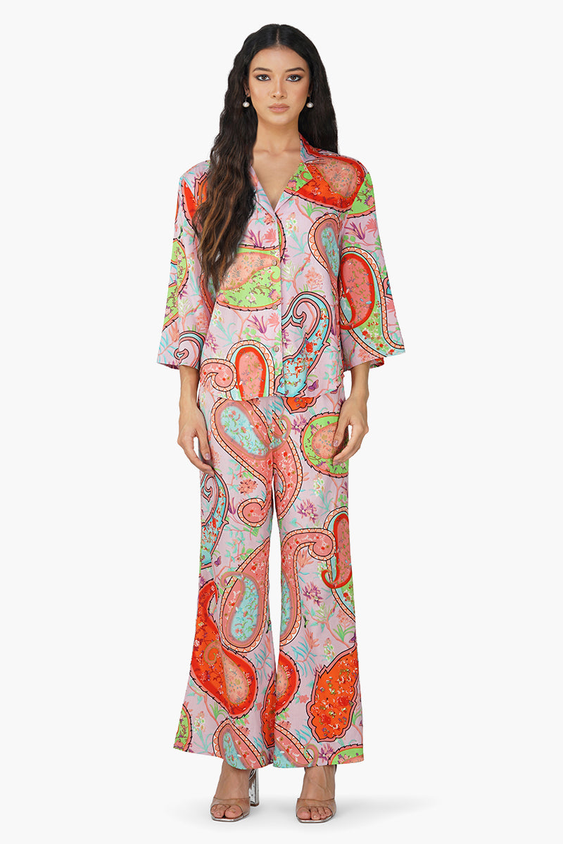 Iris Paisley Co-ord Set Orange