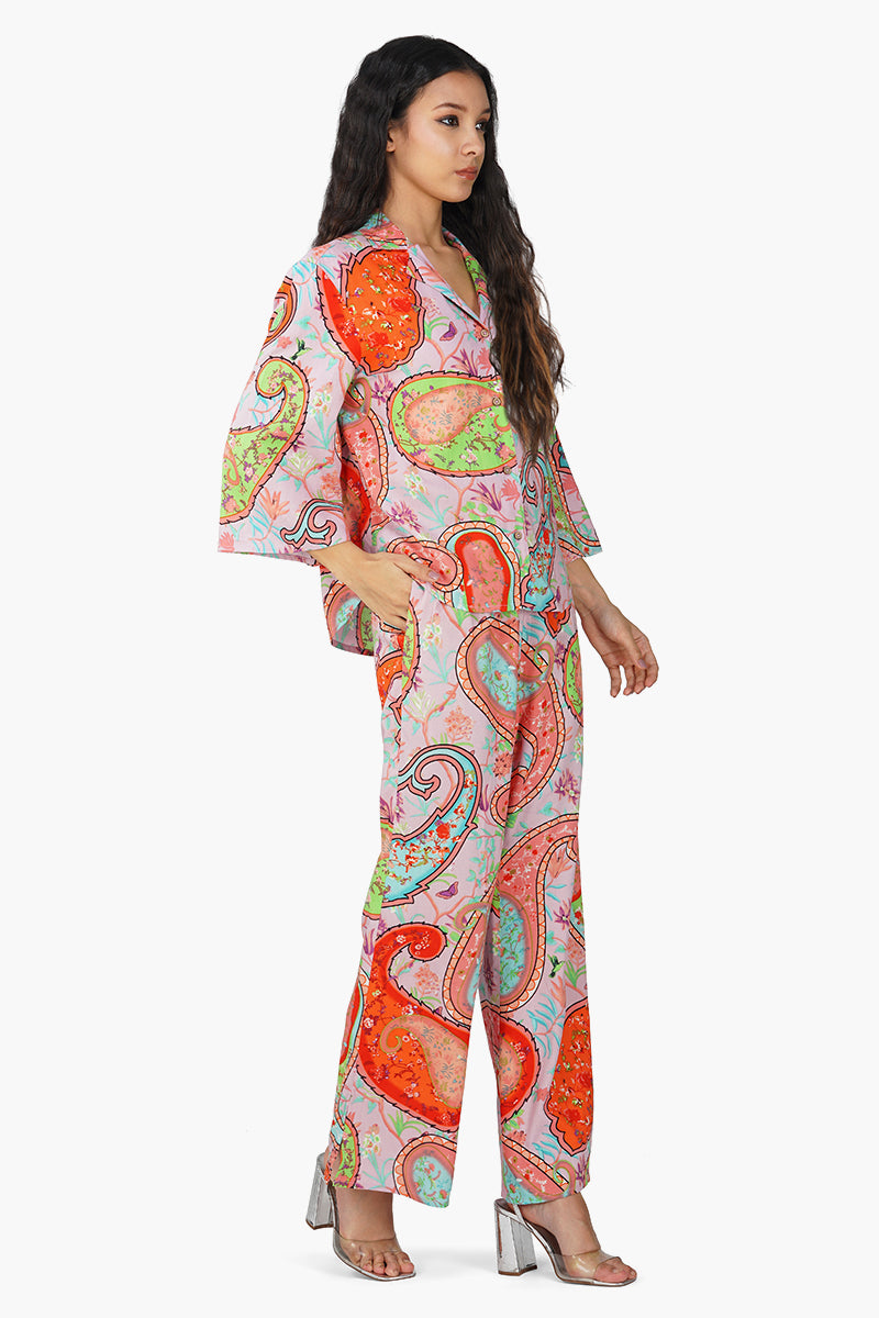 Iris Paisley Co-ord Set Orange