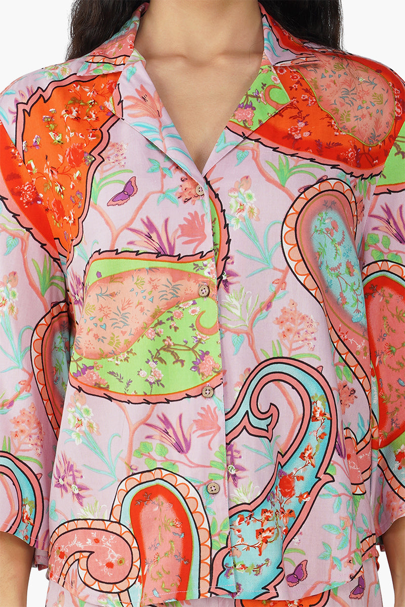 Iris Paisley Co-ord Set Orange