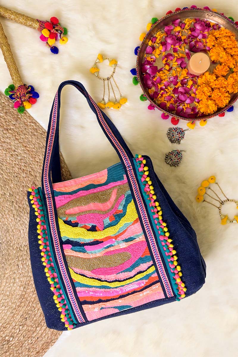 Beaded beach bag outlet