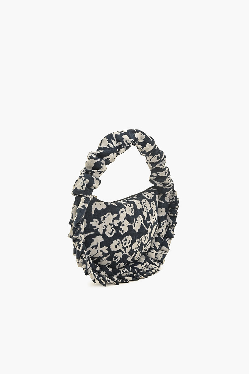 Ruffled Midnight Handbag