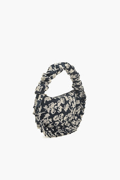 Ruffled Midnight Handbag