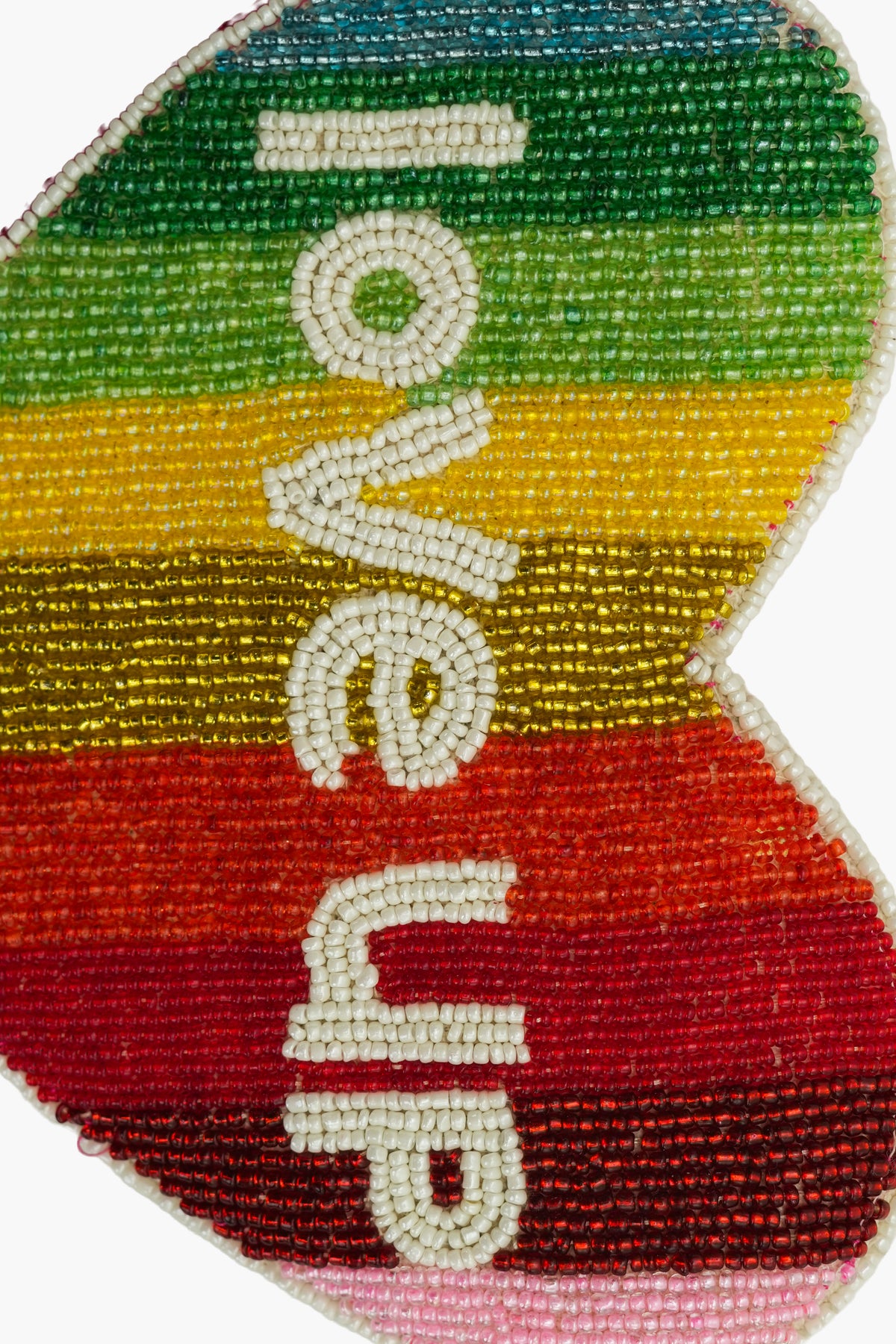 Handmade Rainbow Heart Beaded Pouch - love up Luxury Coin Purse & Mini Clutch