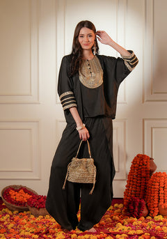 Rahasya Embellished Kurta Indo Western Co-ord Set