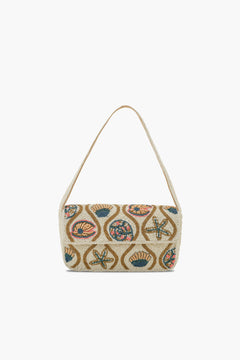 Rosy Radiance Hand-Beaded Shoulder Bag