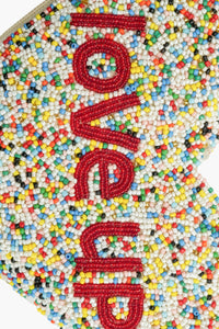 Bohogirl Love-Up Heart Pouch and Speckled White & Rainbow Combo