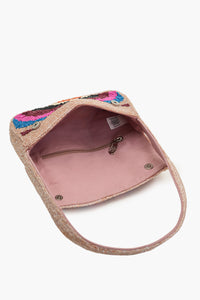 Boho Girl Luxe Handcrafted Fully Beaded Shoulder Bag