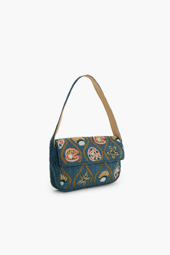 Ocean Charm Fully Beaded Shoulder Bag