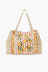 Rose Garden Hand-Beaded Artisan Tote Bag