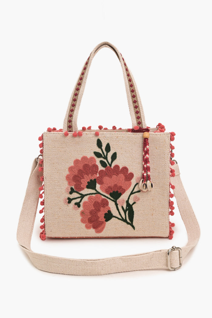 Coral Bloom Mini Tote