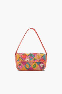 Citrus Burst Hand-Beaded Shoulder Bag