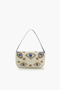 Boho Girl Mystic Eye Fully Beaded Shoulder Bag with Earrings