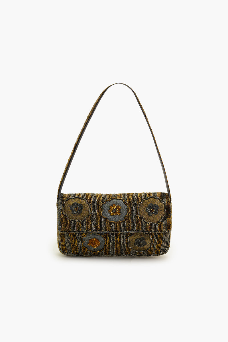 Boho Girl Golden Charm Beaded Shoulder Bag