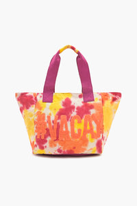 Vacay Embroidered Tie and Dye Tote
