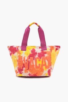Vacay Embroidered Tie and Dye Tote