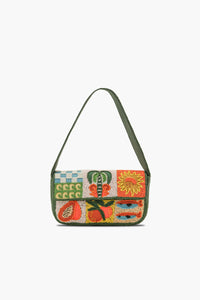 Pastel Paradise Hand-Beaded Shoulder Bag