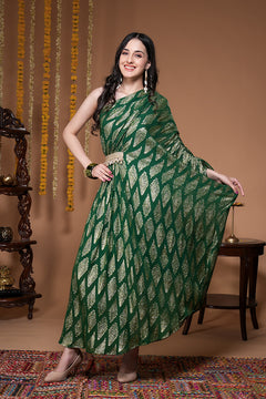 Ruyal Boho Indowestern One Shoulder Dress
