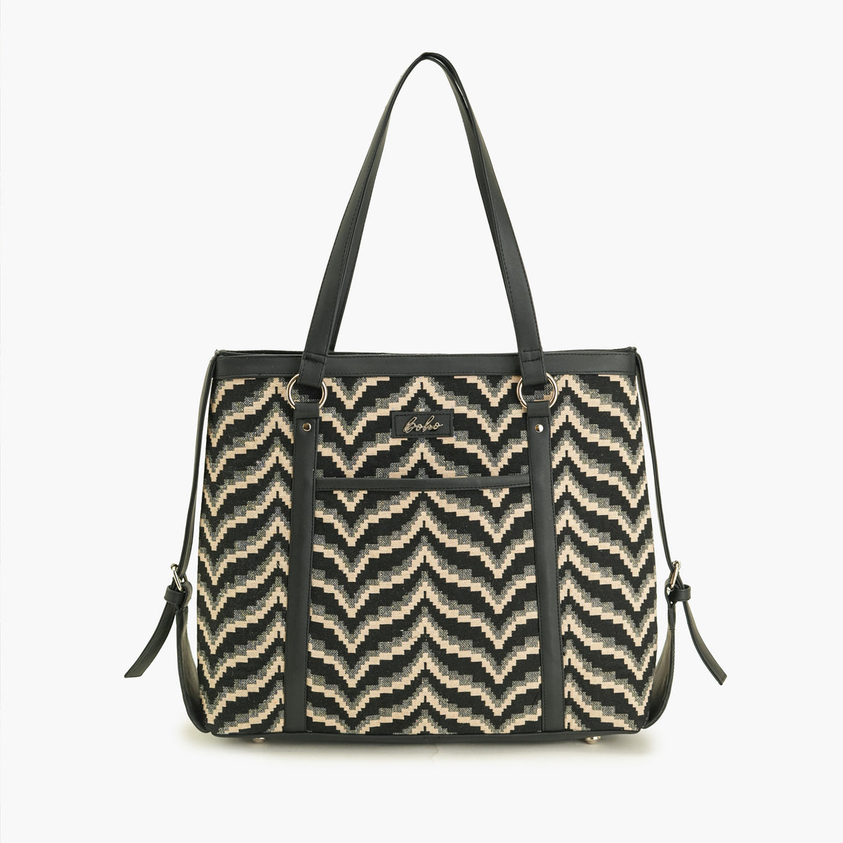 Bohogirl Jacquard Chevron Office Tote Bag