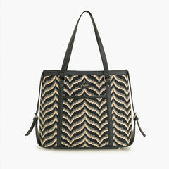 Jacquard Chevron Office Tote Bag