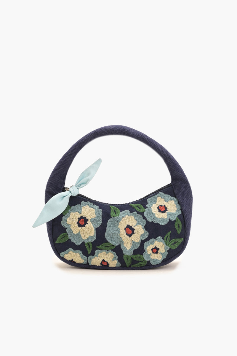 Indigo Blossom Handbag