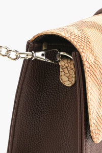 Ophidian Shimmer Crossbody - Brown