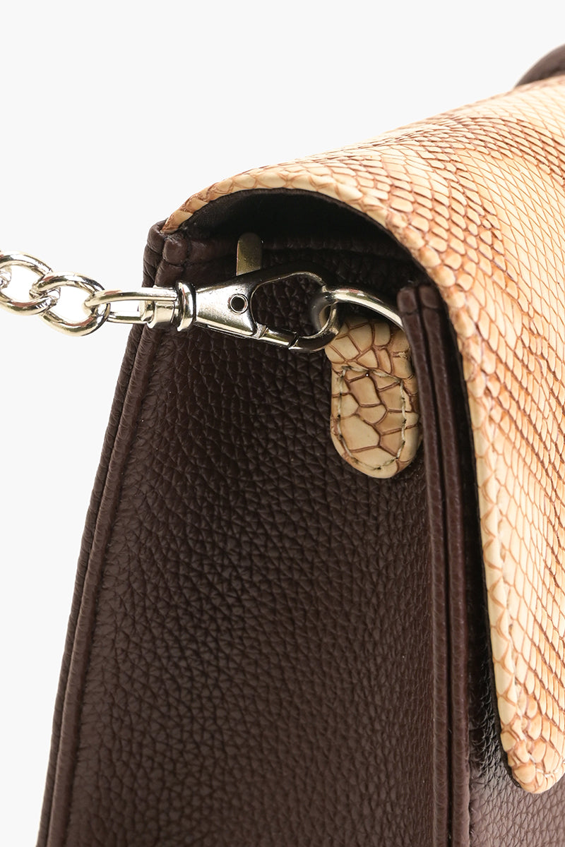 Ophidian Shimmer Crossbody - Brown