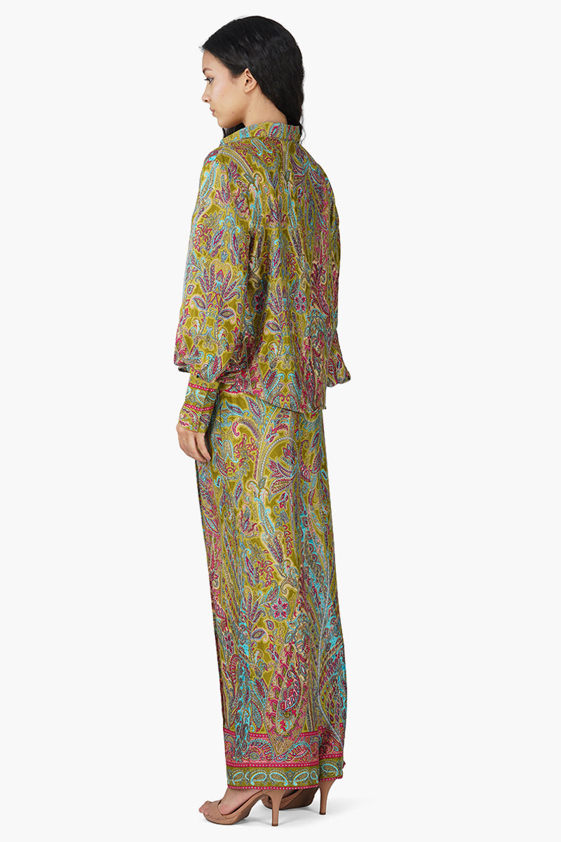 Boho Paisley Co-ord Set Green