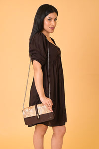 Ophidian Shimmer Crossbody - Brown
