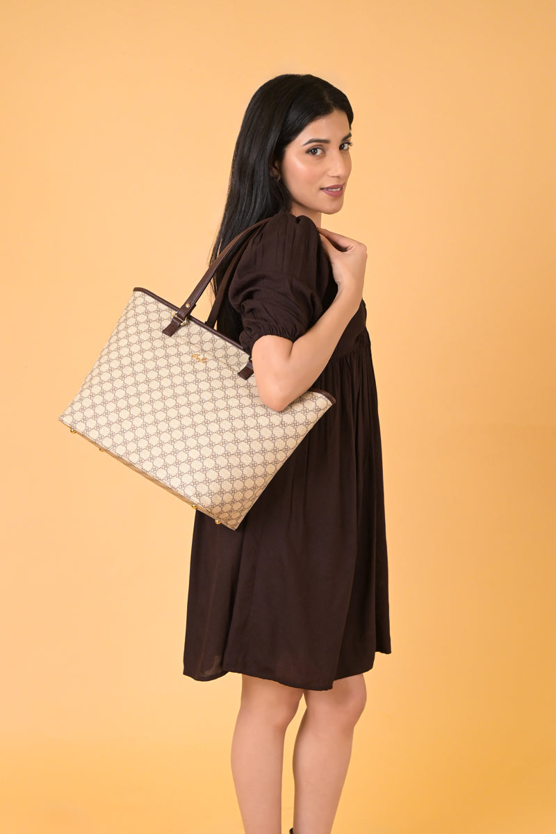 Executive Edge Tote Bag - Beige