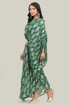 Ruyal Boho Indowestern One Shoulder Dress