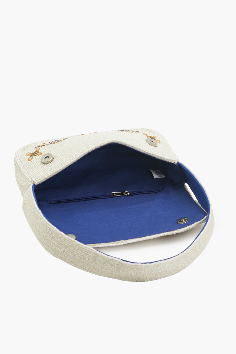 Boho Girl Mystic Eye Fully Beaded Shoulder Bag with Earrings