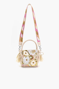 Golden Bloom Boho Mini Tote
