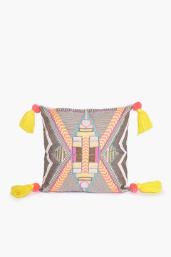 Geometric Embroidered Cushion Cover