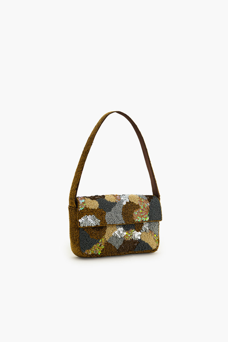 Boho Girl Mosaic Glow Fully Beaded Shoulder Bag