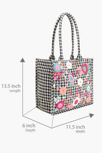 Houndstooth Chic Tote Bag