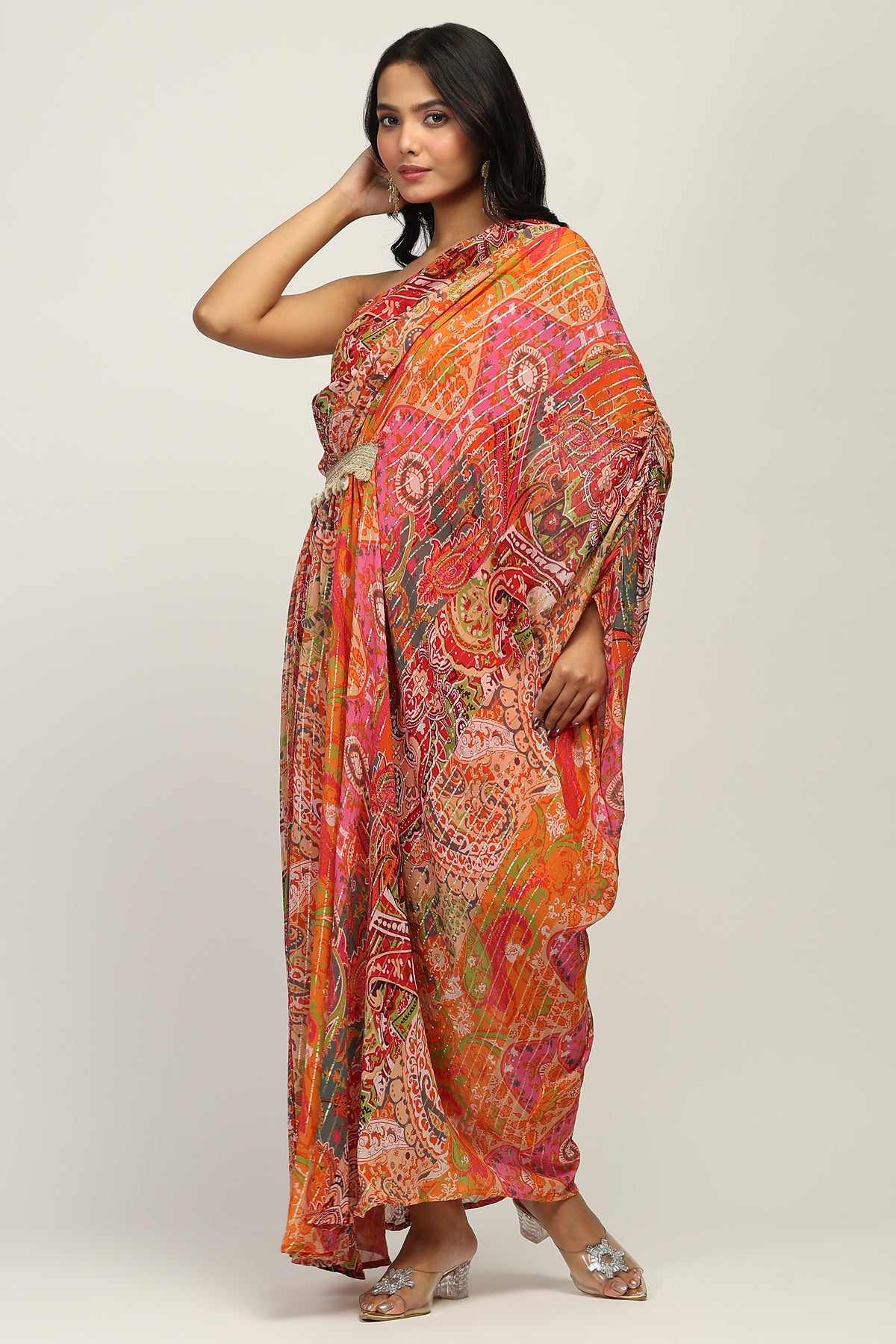 Rajsi Rang Indo Western One Shoulder Dress